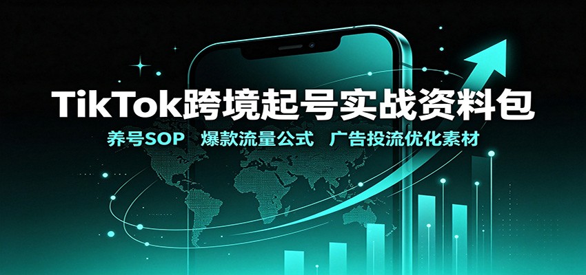 TikTok跨境起号实战资料包：养号SOP，爆款流量公式，广告投流优化素材-weichuangqy