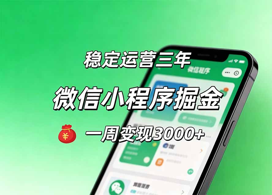 月收益稳定1W+的微信小程序，前期积累客户，后期躺平养老，小白轻松上手-weichuangqy