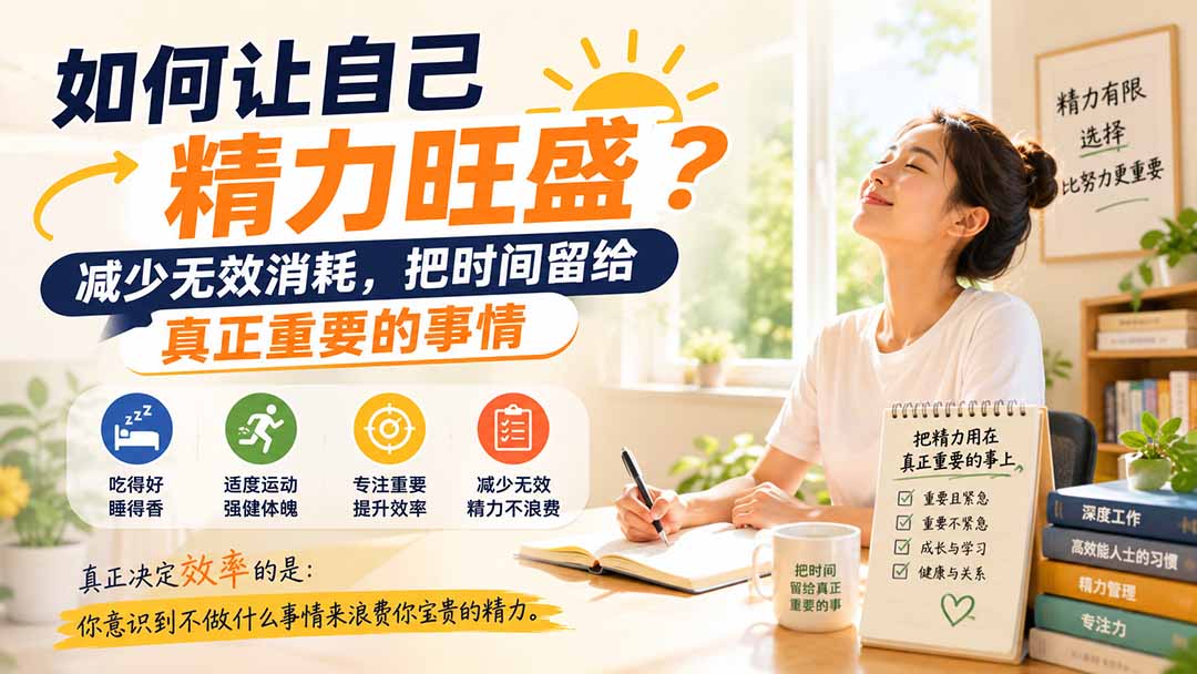 付费文章：如何让自己精力旺盛？减少无效消耗，把时间留给真正重要的事情-weichuangqy