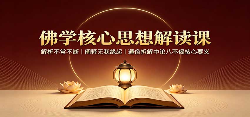佛学核心思想解读课：解析不常不断，阐释无我缘起，通俗拆解中论八不偈核心要义-weichuangqy