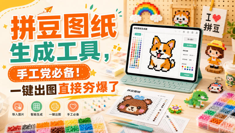 拼豆图纸生成工具，手工党必备！一键出图直接夯爆了-weichuangqy