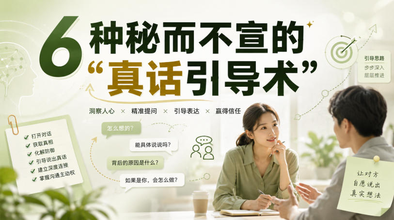 付费文章：6种秘而不宣的“真话引导术”-weichuangqy