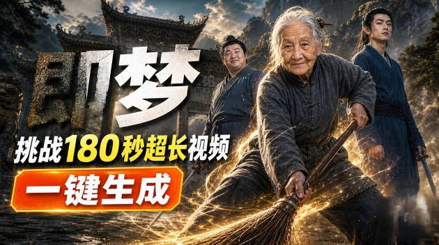 即梦挑战180秒超长视频！一键生成3分钟电影？完整制作流程详细分享！-weichuangqy