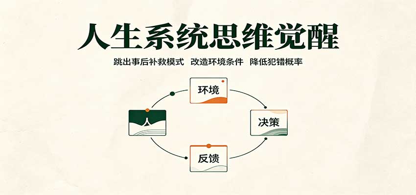 人生系统思维觉醒：跳出事后补救模式，改造环境条件，降低犯错概率-weichuangqy