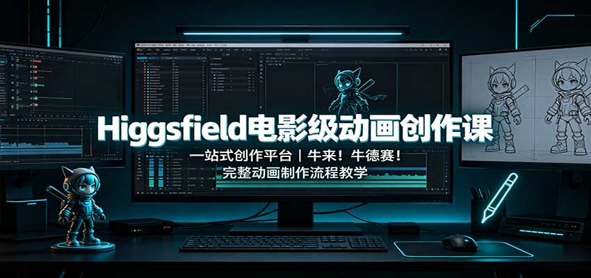 Higgsfield电影级动画创作课：一站式创作平台，牛来！牛德赛！完整动画制作流程教学-weichuangqy