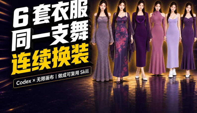 同一支舞，6套衣服按顺序切换：我把服装换装视频做成了一个Skill-weichuangqy