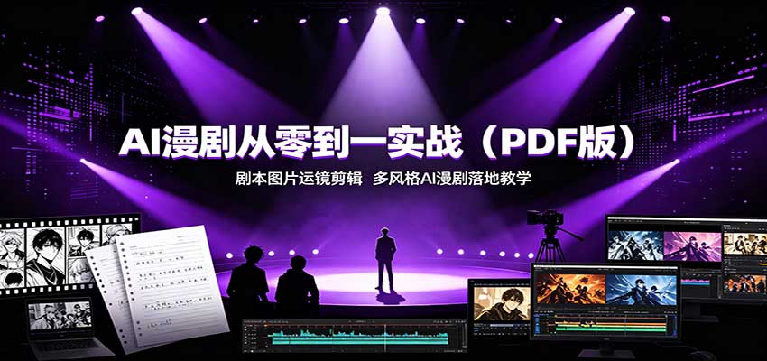 AI漫剧从零到一实战(PDF版)：剧本图片运镜剪辑，多风格AI漫剧落地教学-weichuangqy