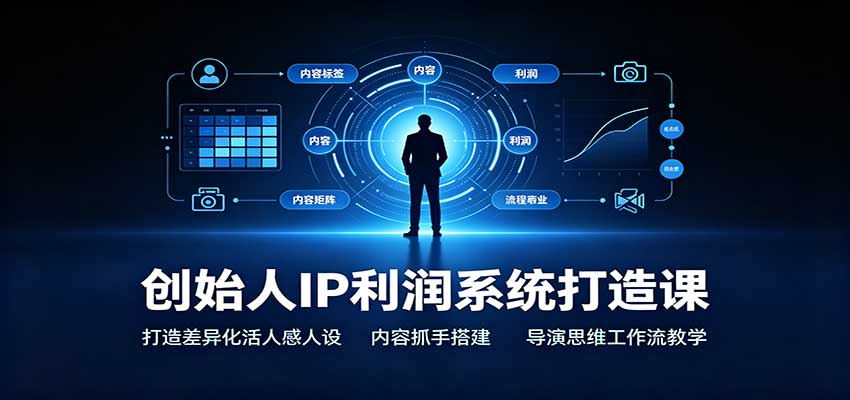 创始人IP利润系统打造课：打造差异化活人感人设，内容抓手搭建，导演思维工作流教学-weichuangqy