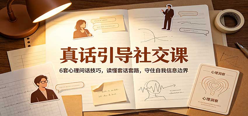 真话引导社交课：6套心理问话技巧，读懂套话套路，守住自我信息边界-weichuangqy