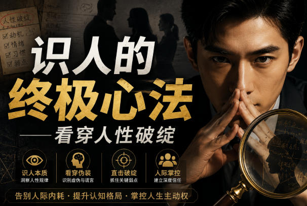 付费文章：识人的终极心法——看穿人性破绽-weichuangqy