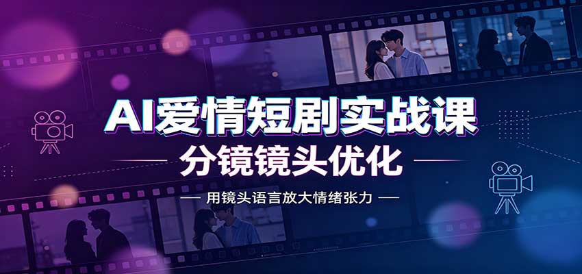 AI爱情短剧实战课：故事剧本创作，分镜镜头优化，智能体提示词-weichuangqy