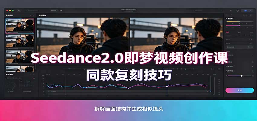 Seedance2.0即梦视频创作课：剧本式视频制作，同款复刻技巧，多行业案例落地教学-weichuangqy