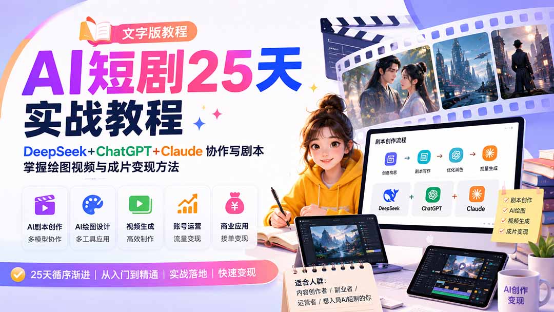 AI短剧25天实战教程(文字版教程-weichuangqy