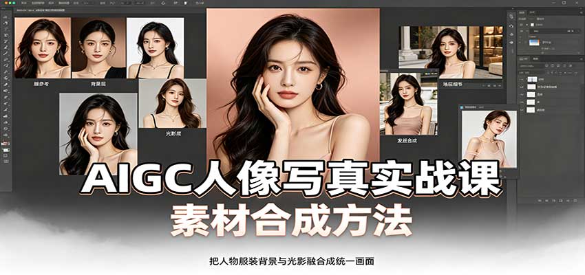 AIGC人像写真实战课：软件平台部署筹备，素材合成方法，多题材写真案例-weichuangqy