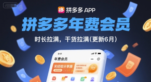 拼多多年费会员，实经验分享操，时长拉满，干货拉满(更新260903)-weichuangqy
