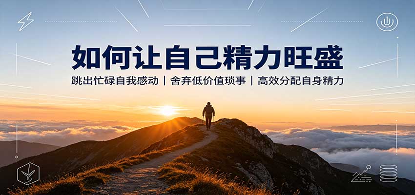 如何让自己精力旺盛：跳出忙碌自我感动，舍弃低价值琐事，高效分配自身精力-weichuangqy