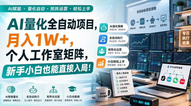 AI黄金量化玩法，新手低成本入局的最佳跳板，月收益轻松万元！-weichuangqy