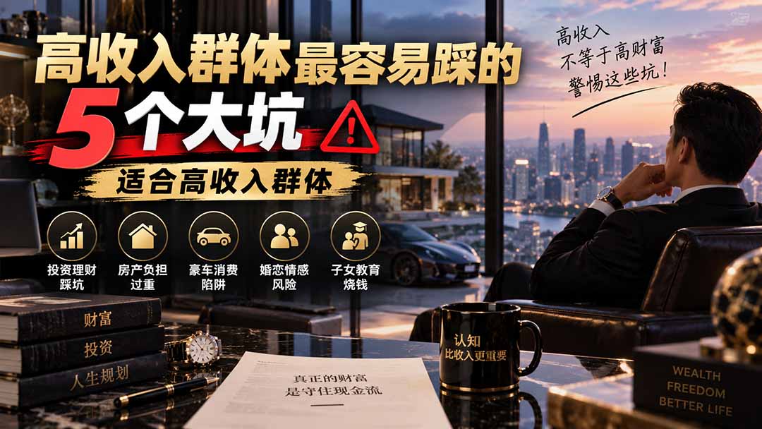 付费文章：高收入群体最容易踩的5个大坑，适合高收入群体-weichuangqy