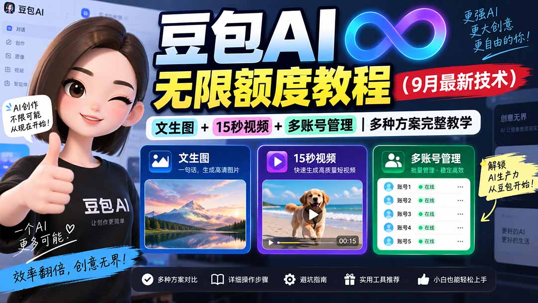 豆包AI无限额度教程(9月最新技术-weichuangqy