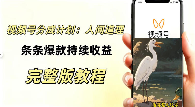 视频号新玩法之AI动漫画风励志视频，不用会画画、不用拍摄，持续化收益，详细拆解-weichuangqy