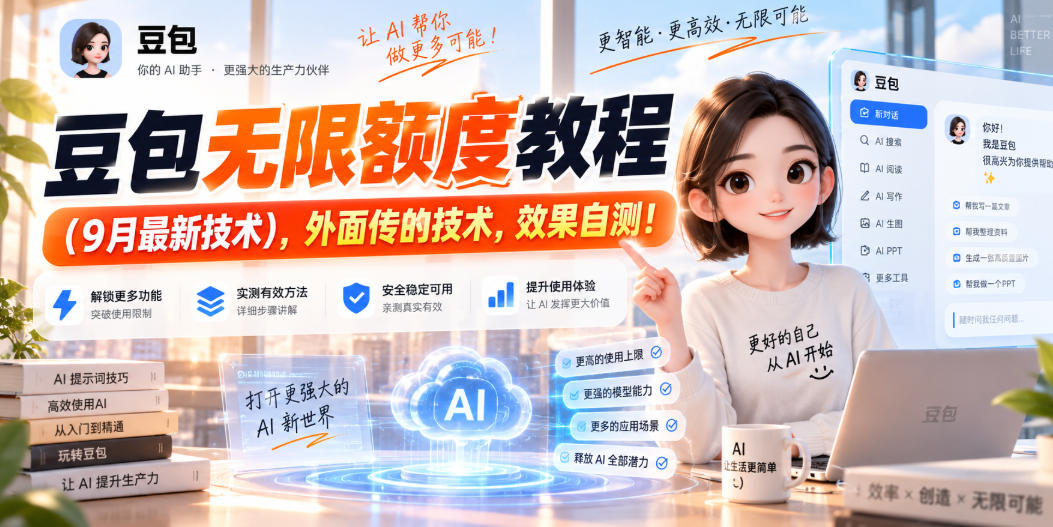 豆包无限额度教程(9月最新技术)，外面传的技术，效果自测！-weichuangqy