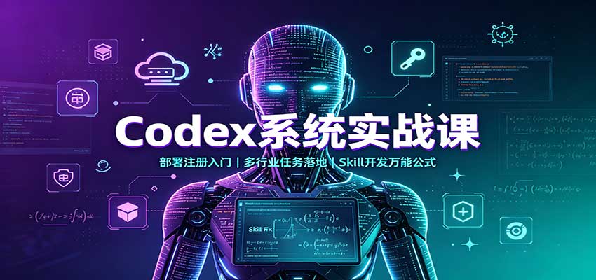 Codex系统实战课：部署注册入门，多行业任务落地，Skill开发万能公式-weichuangqy