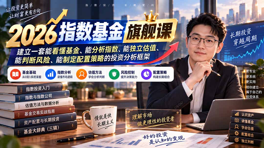 2026指数基金旗舰课｜建立一套能看懂基金、能分析指数、能独立估值、能判断风险、能制定配置策略的投资分析框架-weichuangqy