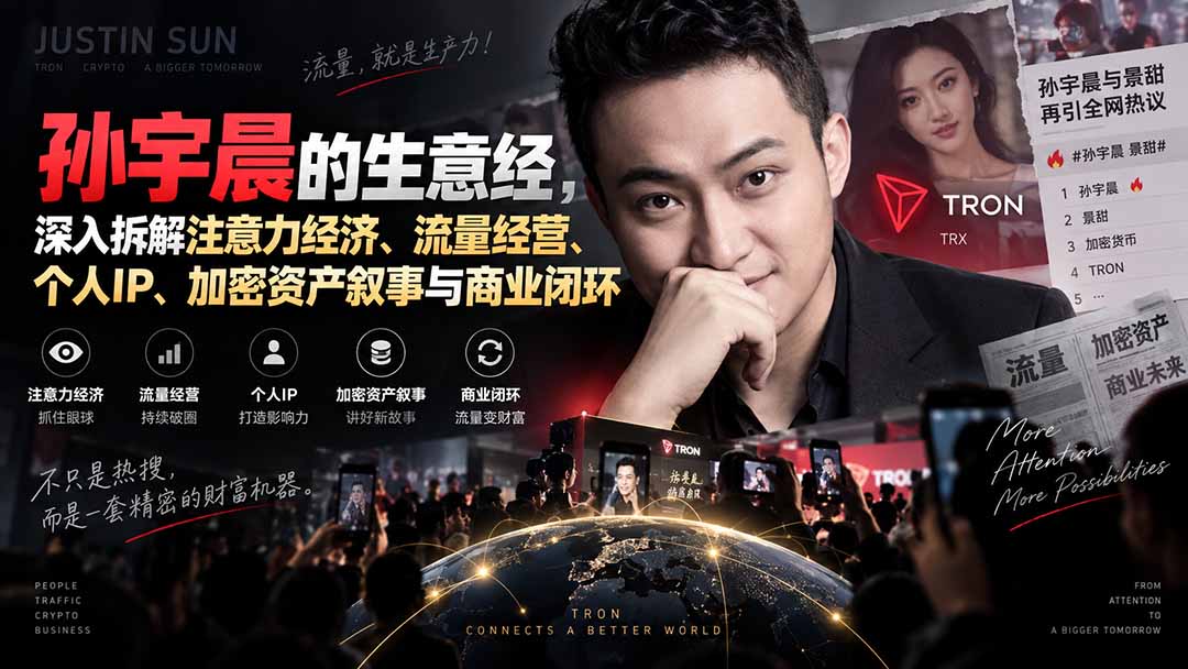 某星球精华文章——孙宇晨的生意经，深入拆解注意力经济、流量经营、个人IP、加密资产叙事与商业闭环-weichuangqy