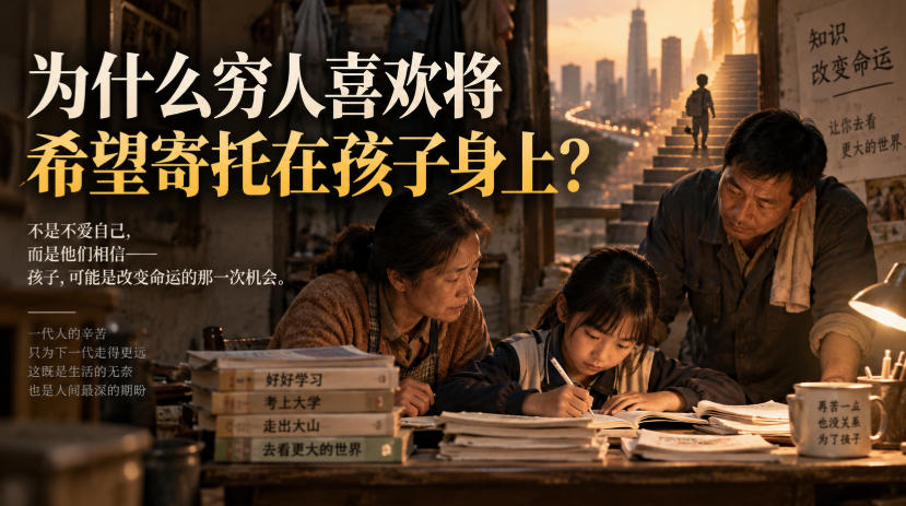某社群精品文章：为什么穷人喜欢将希望寄托在孩子身上？-weichuangqy