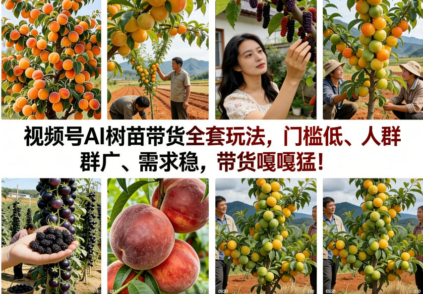 视频号AI树苗带货全套玩法，门槛低、人群广、需求稳，带货嘎嘎猛！(更新0908)-weichuangqy