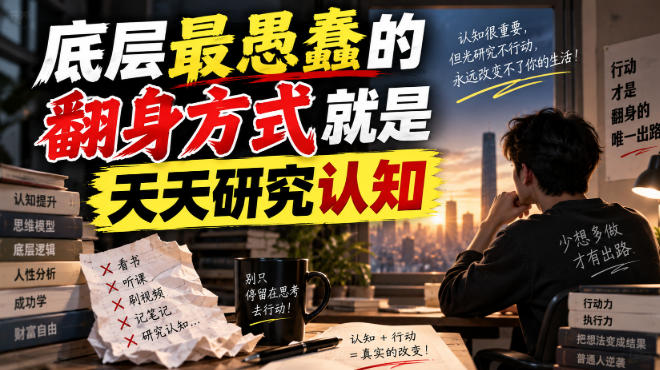 付费文章：底层最愚蠢的翻身方式就是天天研究认知-weichuangqy