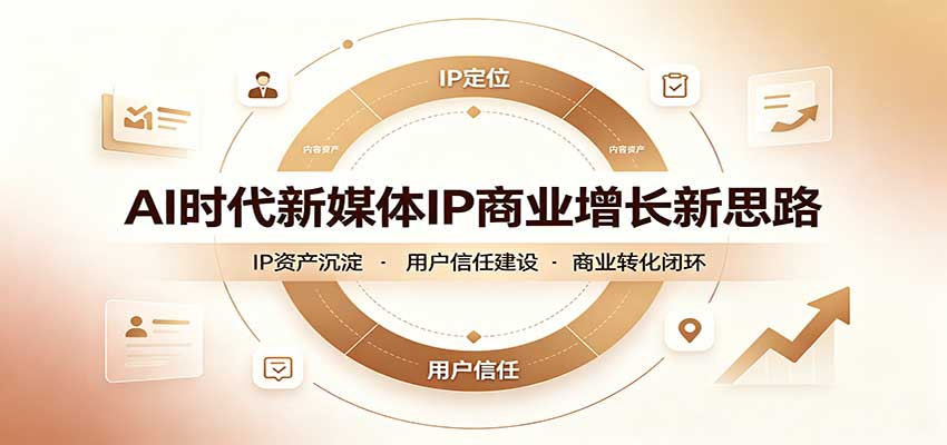 AI时代新媒体IP商业增长新思路：摒弃复杂运营套路，用极简思维打通获客路径-weichuangqy