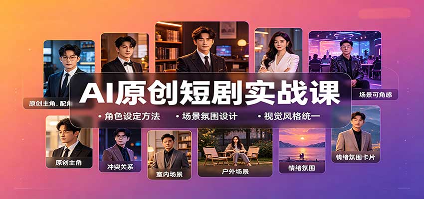 AI原创短剧实战课：从零搭建短剧创作全流程，批量产出可上线剧本-weichuangqy
