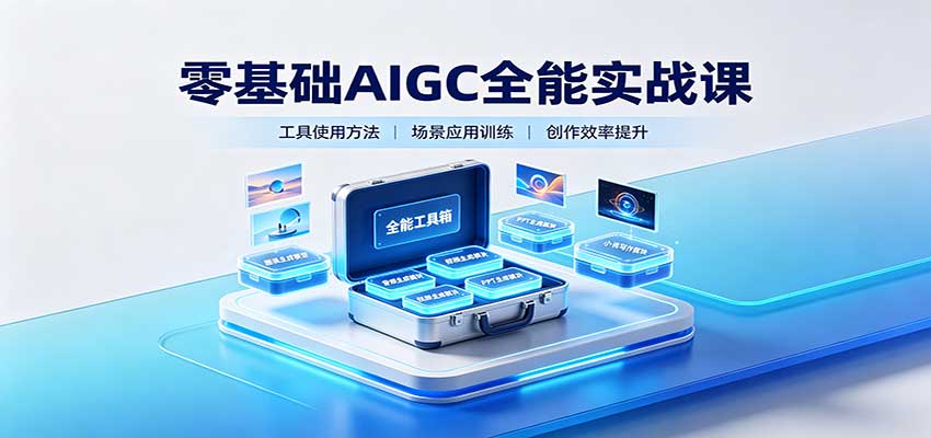 零基础AIGC全能实战课：覆盖绘画、影音、PPT、小说多场景AI创作-weichuangqy