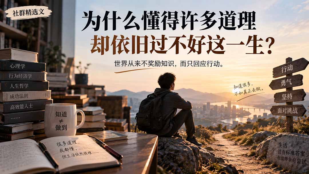 社群精选文：为什么懂得许多道理却依旧过不好这一生？-weichuangqy