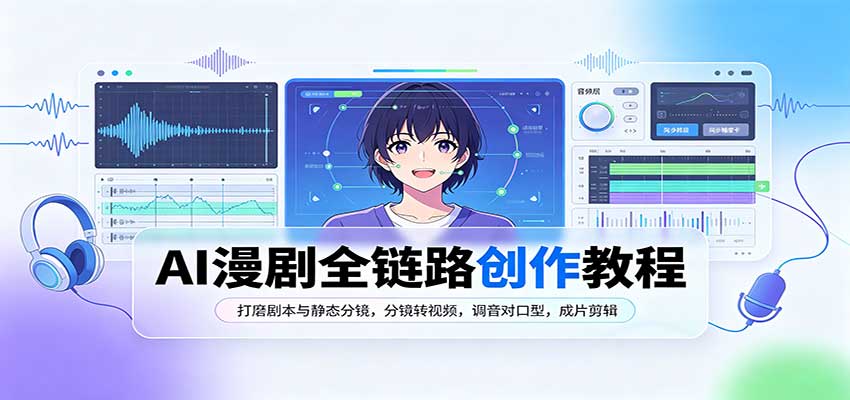 AI漫剧全链路创作教程：打磨剧本与静态分镜，分镜转视频，调音对口型，成片剪辑-weichuangqy
