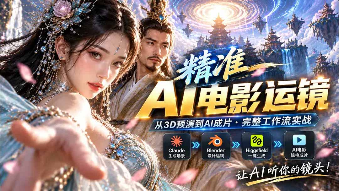 AI视频终于能精准运镜了！Claude + Blender + Higgsfield 免费插件实测-weichuangqy