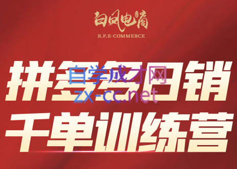 白凤电商·拼多多日销千单训练营(更新9月)-weichuangqy