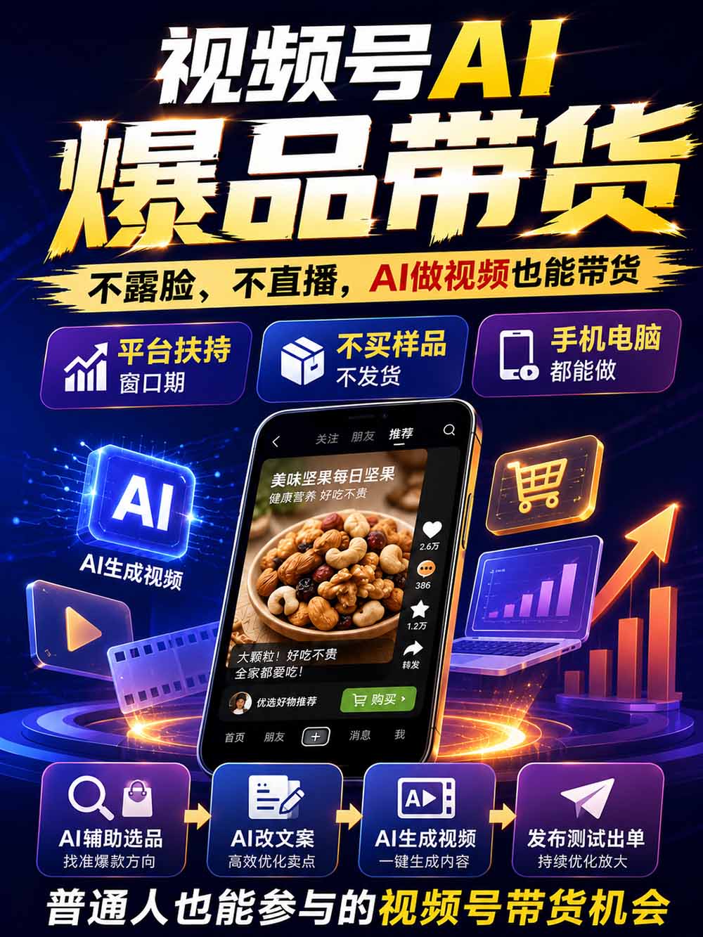 图片[2]-2026视频号AI爆品带货训练营-9月开课｜不露脸不直播，AI做视频发视频号，有人下单，你赚佣金，轻松单日佣金1000+-weichuangqy