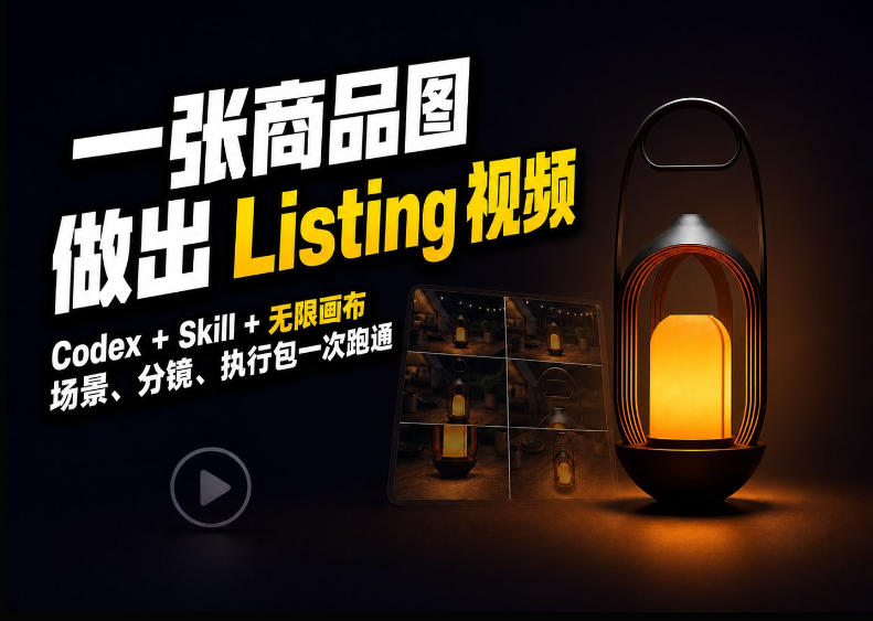Codex+无限画布，把一张商品图变成可执行的Amazon Listing视频-weichuangqy