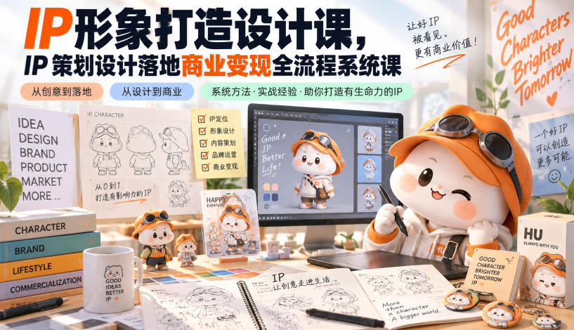 IP形象打造设计课，IP策划设计落地商业变现全流程系统课-weichuangqy