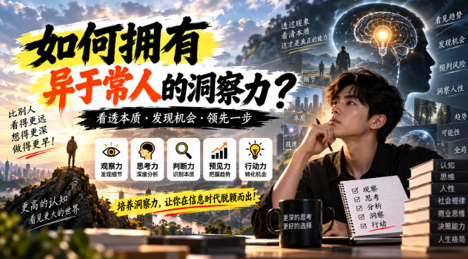 某公众号付费文章：如何拥有异于常人的洞察力？-weichuangqy