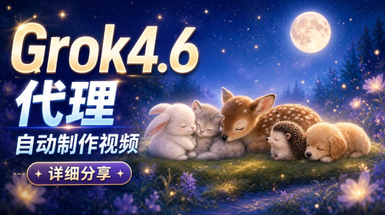 Grok 4.6代理自动制作视频！从提示词到成片全流程详细分享｜AI Agent实操分享-weichuangqy