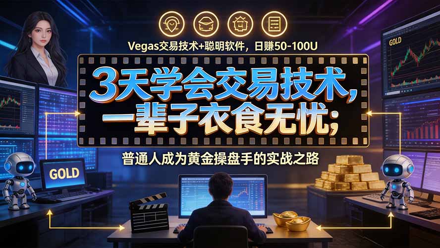 3天学会做交易，普通人快速成为操盘手” Vegas交易系统+聪明软件 ， 日赚50-1000U， 长期稳定，小白轻松上手-weichuangqy
